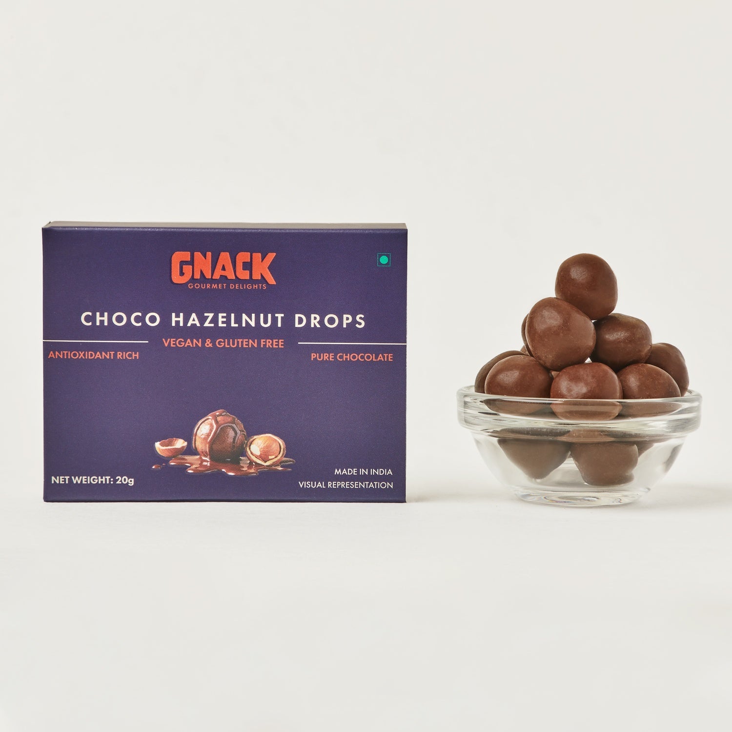 Choco Hazelnut Drops - VEGAN | PURE CHOCOLATE
