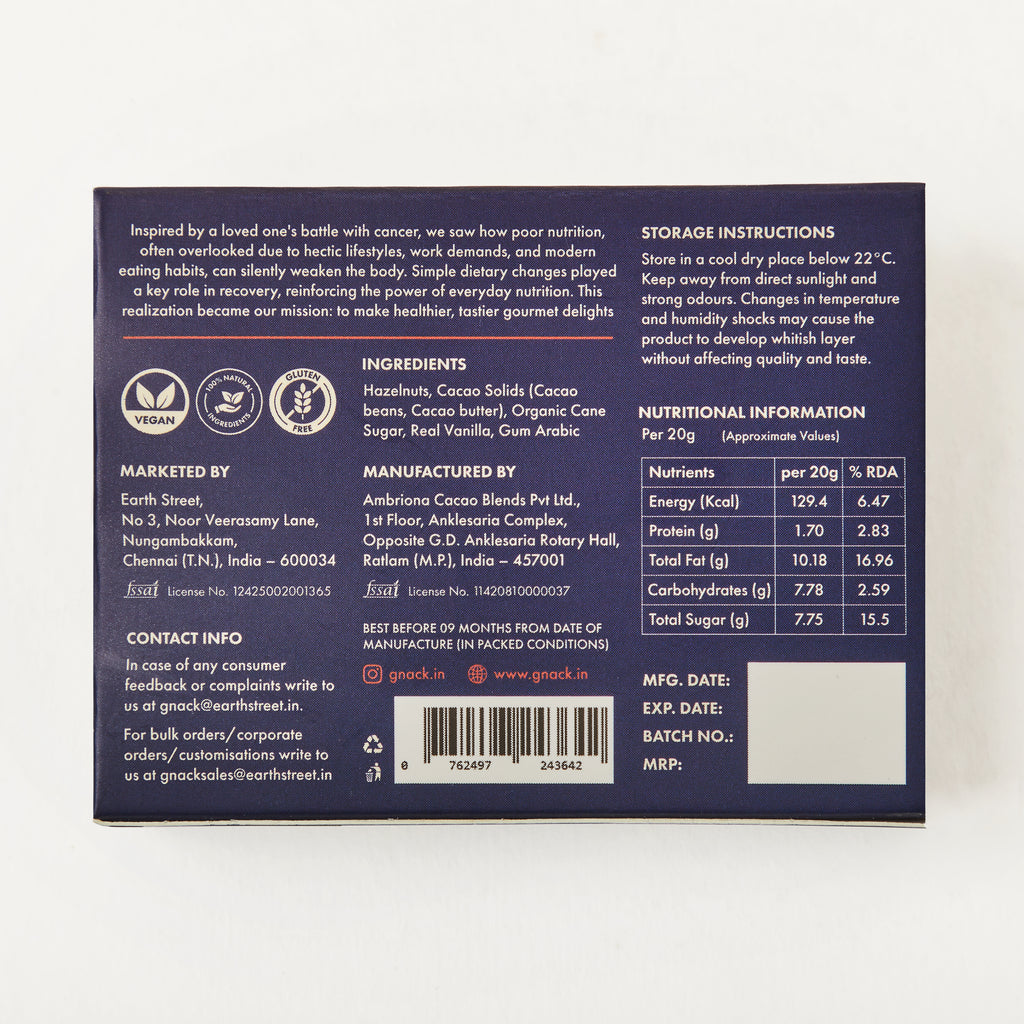 Choco Hazelnut Drops - VEGAN | PURE CHOCOLATE