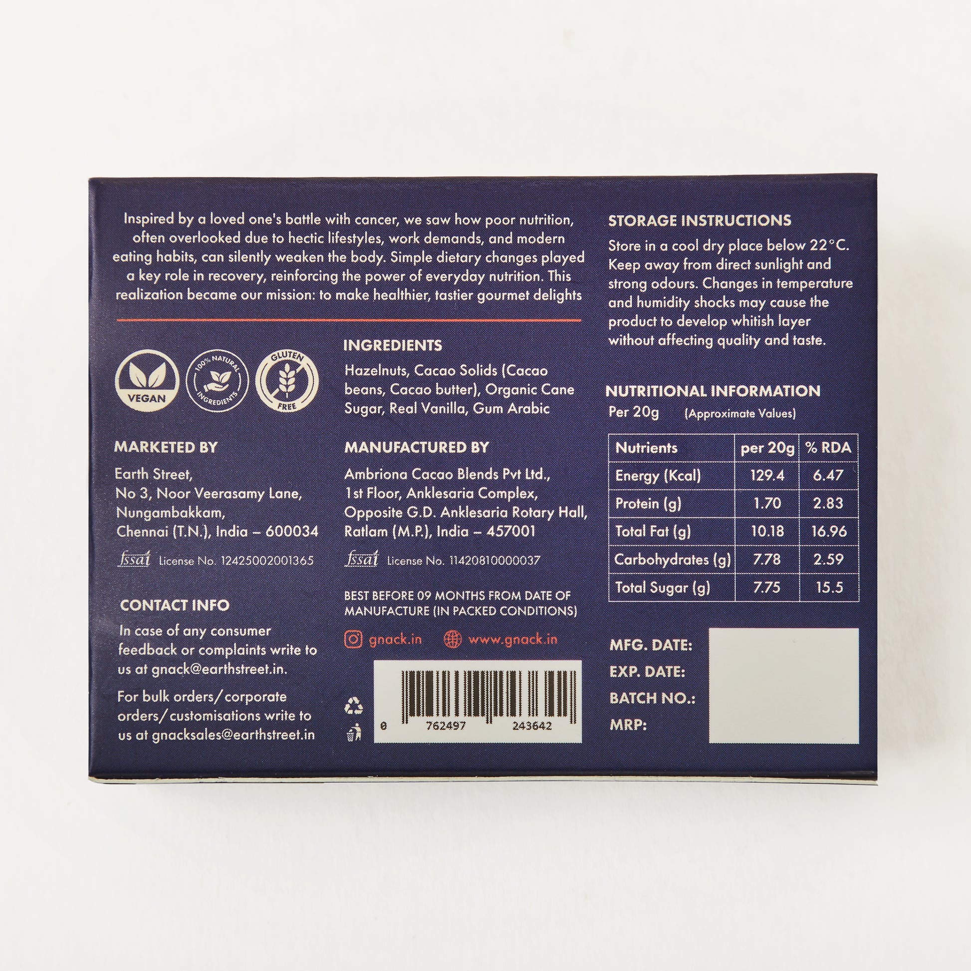 Choco Hazelnut Drops - VEGAN | PURE CHOCOLATE