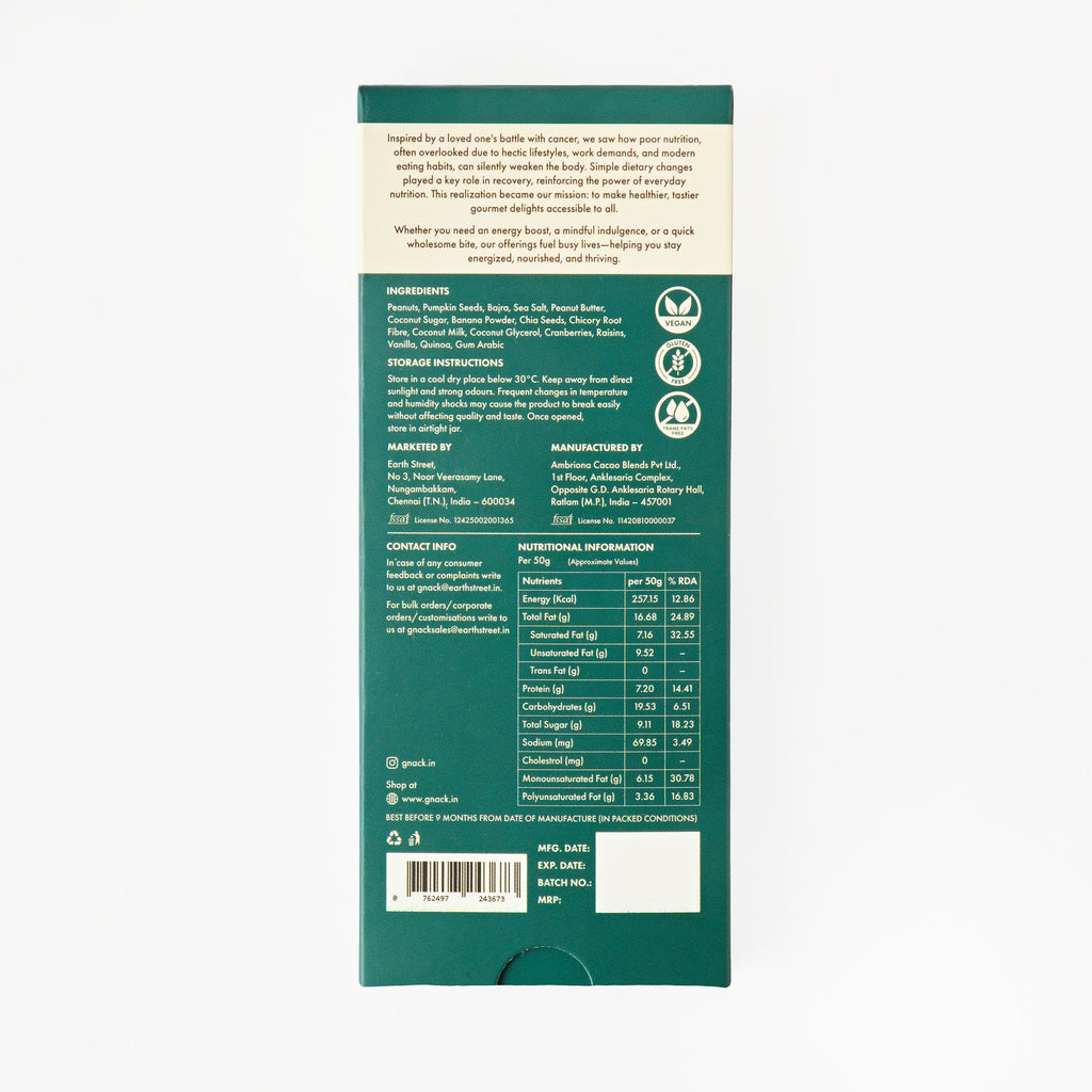 Vegan Energy Bar - 50 GMS | VEGAN & GLUTEN FREE